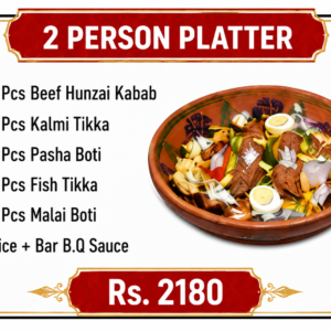 Zaiqa Bar B.Q Platter 2 Person Serving
