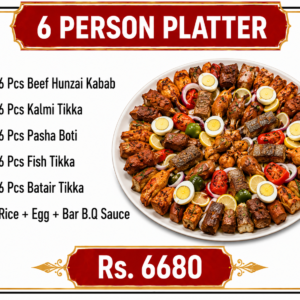 Zaiqa Bar B.Q Platter 6 Person Serving