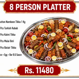 Zaiqa Bar B.Q Platter 8 Person Serving